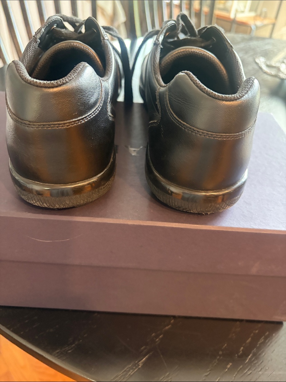 Men’s PRADA black trainers Calzature Uomo Vitello soft Size 10.5 - Picture 10 of 13